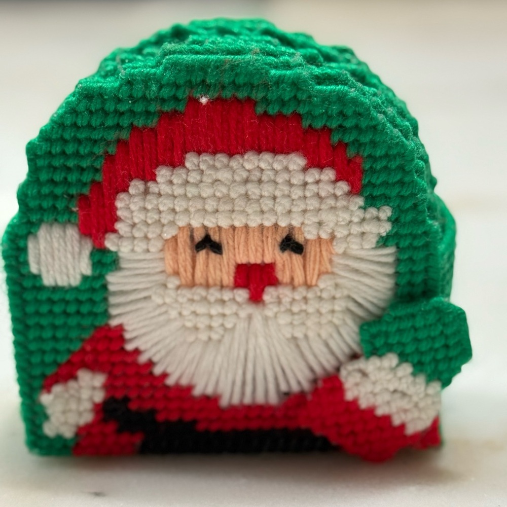 Festive Santa Yarn Ornament
